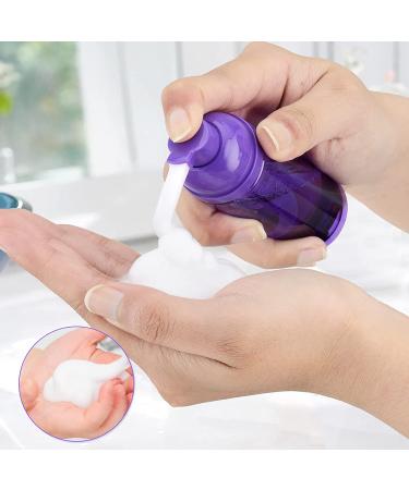 Owlyee 2oz Foam Pump Dispenser (3PCS) - Travel-Friendly Hand Soap, Shampoo & Lash Cleanser - Purple - Buy Online on GoSupps.com