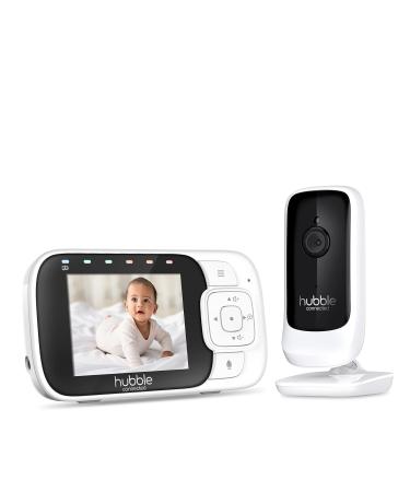 Hubble View+ 2.8" Baby Monitor with Camera Digital Pan Tilt Zoom 2-Way Talk Night Vision Room Temperature Monitor Baby Video Monitor Camera Sound Level Indicator 1000ft Range No Wifi Baby Cam Single Cam 2.8" Parent Unit