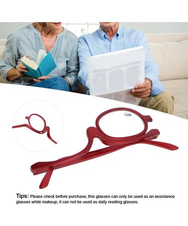 Shop Fashionable Makeup Reading Glasses - Rotating Eyeglasses with Flip Down Lens (+3.00) for Perfect Eye Makeup - Buy Online on GoSupps.com