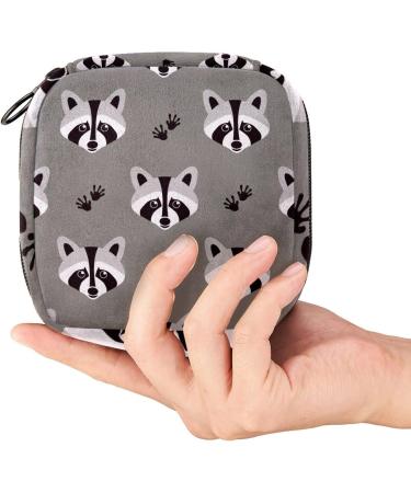 Raccoon Footprint Menstrual Cup Pouch - Portable Sanitary Napkin Storage Bag - Buy Online on GoSupps.com
