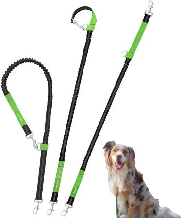 Leisegr n Bungee Leash for Medium Dogs up to 25kg - Elastic Jogging Dog Leash 135-185cm | Black - Buy Online on GoSupps.com