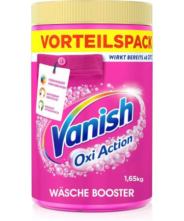 Vanish Oxi Action Powder Pink 6 Pack - 1.65 kg Stain Remover & Laundry Booster | Chlorine-Free for Colorful Laundry - Buy Online on GoSupps.com
