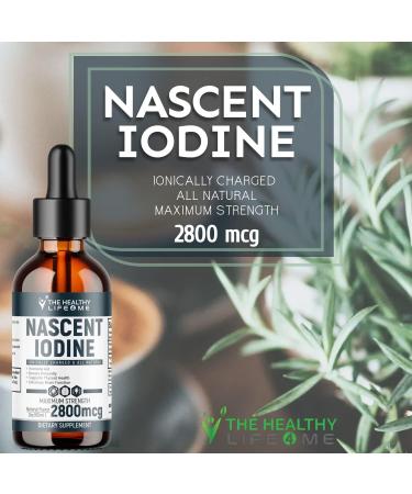 Organic Nascent Iodine Drops | 2800mcg | Potassium Iodide Supplement | Vegan-Friendly | 2oz Clear Color - Buy Online on GoSupps.com