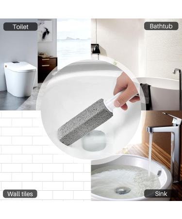 Retasica 5Pcs Pumice Cleaning Stone with Handle Toilet Bowl Cleaning Brush Cleaner Hard Water Ring Remover - Buy Online on GoSupps.com