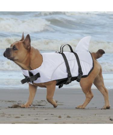 Cit toile Adjustable Life Jacket for Small Dogs - Breathable Comfortable and Buoyant for Safe Swimming in Sea/Lake/River - Gray (Size S) - Buy Online on GoSupps.com