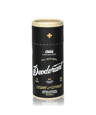 O'Douds Natural Deodorant for Men & Women - Vegan Deodorant - Aluminum Free Deodorant with No Parabens or Sulfates - Cedar & Citrus Scent (3oz.)