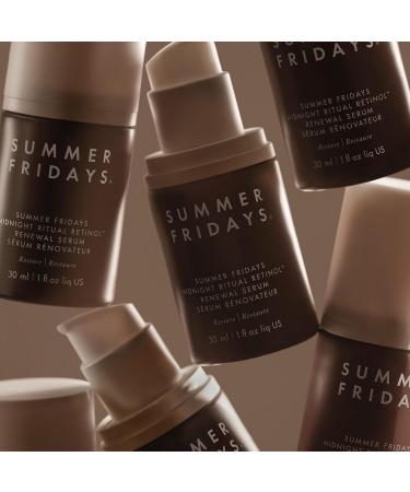 Buy Summer Fridays Midnight Ritual Retinol Serum - Renewal Serum for Fine Lines & Discoloration - Jojoba Oil Hyaluronic Acid & Niacinamide Enriched - 1 oz - International Shipping Available - Buy Online on GoSupps.com