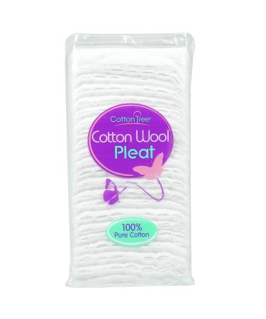 Cotton Tree 100% Pure Cotton Super Soft Cotton Wool Pleat White Pleat 115g