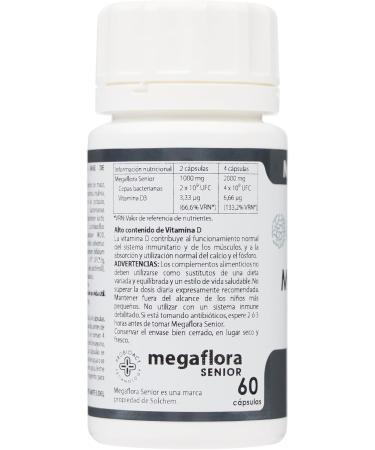 Equisalud MICROBIOTA MEGAFLORA SENIOR 60cap is a dietary supplement in easytoswallow capsules When used consistently it supports normal body functions The package contains 60 capsules Id - Buy Online on GoSupps.com