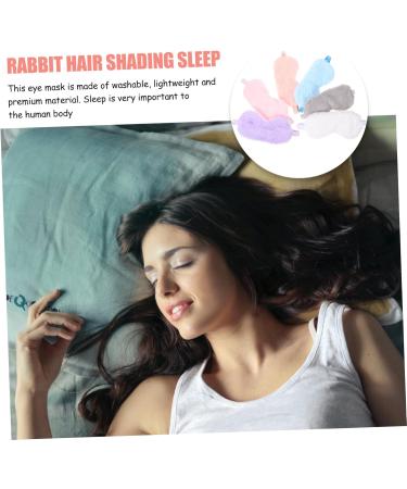 FRCOLOR 6pcs Rabbit Fur Blackout Eye Masks - Plush Breathable Sleep Shades for Travel & Relaxation - Buy Online on GoSupps.com