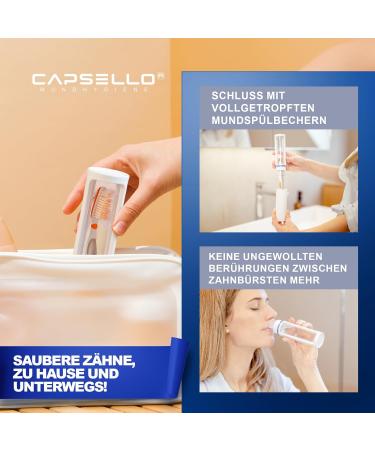 Capsello Toothbrush Case & Holder - Hygienic Travel Organizer for Clean Teeth - Toothbrush Box & Cup Set (White) - Buy Online on GoSupps.com