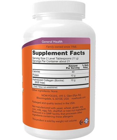 Now Foods Collagen Peptides Powder 8 oz - Boost Skin & Joint Health - Buy Online on GoSupps.com