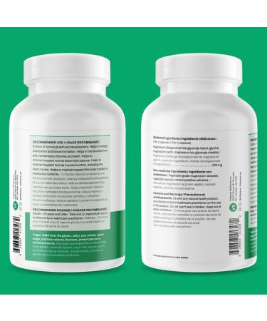 Vitasave Magnesium Bis-Glycinate 200mg | 240 Capsules - Superior Absorption for Bone Health, Sleep & Relaxation - Buy Online on GoSupps.com