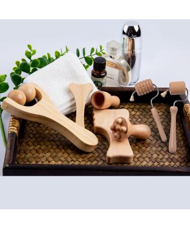 7PCS Wood Facial Therapy Kit | Wooden Face Massage Tools Set for Lymphatic Drainage, Anti-Cellulite, & Wrinkle Relief - Buy Online on GoSupps.com