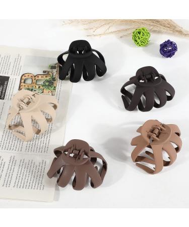 5 Pack Octopus Hair Clips - Matte Neutral Color Hair Claw Clips for Women - Strong Hold Non-Slip Design for Thick and Thin Hair - Buy Online on GoSupps.com