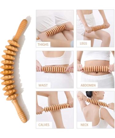 4-Piece Gua Sha Set & Wood Massage Roller for Pain Relief & Relaxation | Perfect for Neck Legs Eyes & Back - Buy Online on GoSupps.com