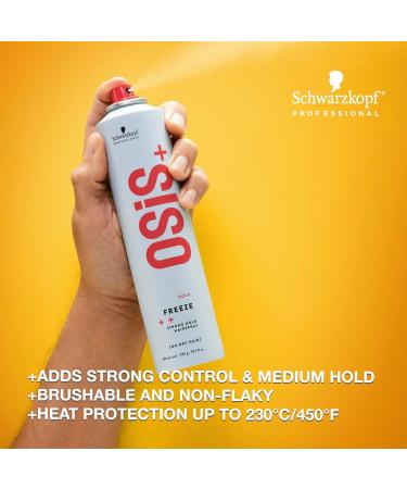 OSiS+ Freeze Medium Hold Hairspray | All Day and Shine Heat Humidity Protection Unscented 9 Fl Oz (Pack of 1) - Buy Online on GoSupps.com