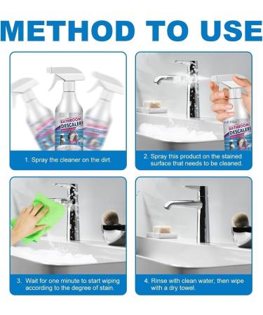 Reshline Stubborn Stains Cleaner Bathroom Descaler Foam Cleaner Bathroom Descaler Stubborn Stains Cleaner Acssart Bathroom Descaler Reshline Bathroom Descaler Foam Cleaner for Bathroom 2pcs - Buy Online on GoSupps.com