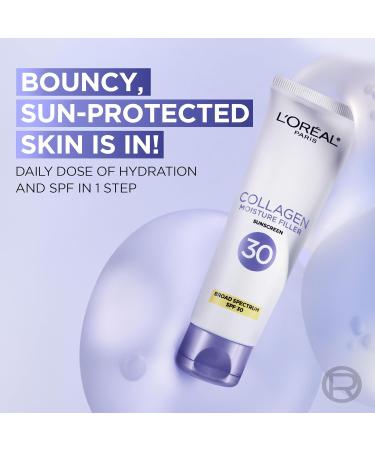 L'Oreal Paris Collagen Moisture Filler Face Cream with SPF 30 | Anti-Aging Moisturizer & Daily Sunscreen | Includes Free Face Serum Sample - Buy Online on GoSupps.com
