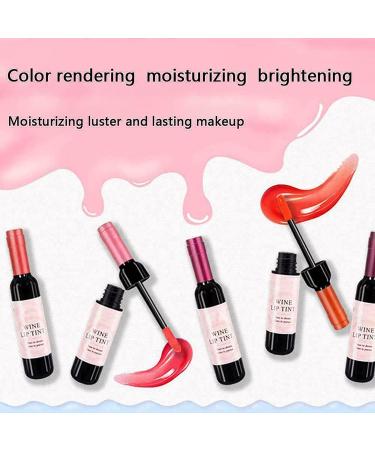 Wine Lipstick Matte Long Lasting Waterproof Lip Tint Set - 6 Colors | Lady's Wine Liquid Lip Gloss Stain Kit - Buy Online on GoSupps.com