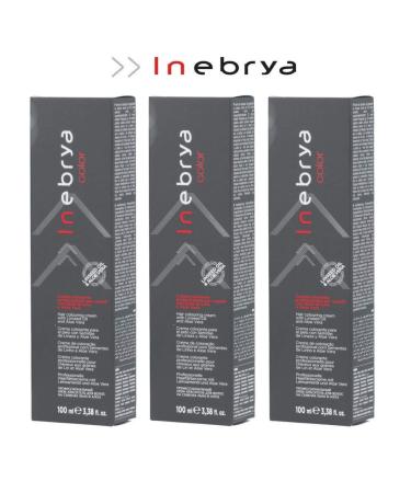 Inebrya Color Lot de 3 cr mes color es pour cheveux 4 ch tain pur 100 ml