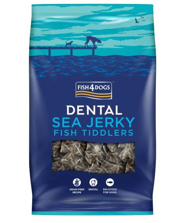 Fish4Dogs Sea Jerky Tiddlers | Low Calorie Hypoallergenic Puppy Treat | Baked Fish Treat for Puppies | Natural Dental Treat | Fish Skin Treat for Puppies (575g)