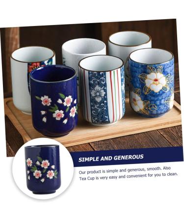 Zerodeko Ceramic Teacup Water Glasses Drinking Glasses Ceramic Tea Cups Ochoko Cups Water Cup Mini Hand Cup As Shown 1 7.5X7.5X10.3CM - Buy Online on GoSupps.com