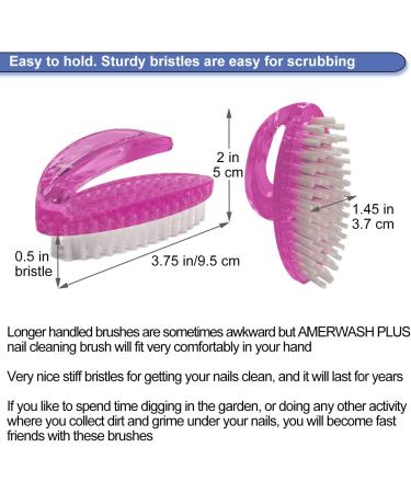Stiff Bristles Nail Brush Set - Ideal for Mechanics, Gardeners, and Home Use - 4 Pack Pink - Buy Online on GoSupps.com