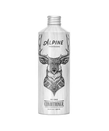 Alpine Provisions Fir & Sage Conditioner - Naturally Moisturize Repair & Strengthen with Essential Oils Sunflower oil & Aloe Vera Vegan Sulfate - Nourishing Plant-Based Hair Care - 16.9 FL Oz