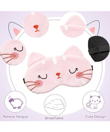 Cute Animal Sleep Mask Set for Kids - 6 Soft & Lightweight Eyeshades for Girls, Teens - Funny Cat Blindfolds - Perfect for Kitty Slumber Party Favors - Buy Online on GoSupps.com