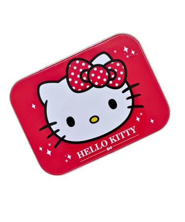 Hello Kitty red children's plaster licensed product - metal box - 24 plaster - beautiful design plaster storage box for children - suitable for backpack - Hello Kitty red 1 piece
