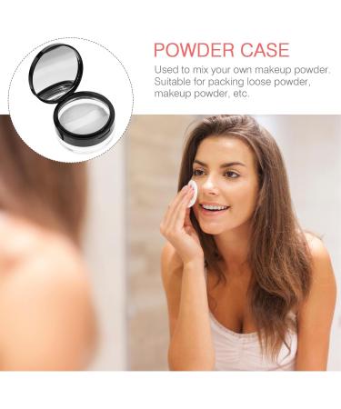 Powder Puff Containers with Lids Empty Powder Case Makeup Powder Cosmetic Case Travel Black - Buy Online on GoSupps.com
