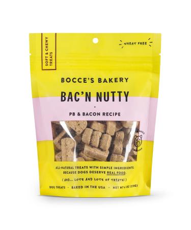 Bocce's Bakery All-Natural, Everyday Dog Treats, Wheat-Free, Limited-Ingredient, Soft & Chewy Cookies Made in The USA, 6 oz (Say Moo, Sunday Roast, Mud Pie Oh My, Bac 'N Nutty, Quack Quack Quack) Bacon Nutty