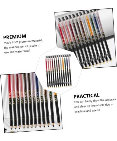 Beavorty 12pcs Lip Liner Eyeliner Eyebrow Pencil Black Makeup Lip Liner Makeup Pencil Natural Accessories - Buy Online on GoSupps.com