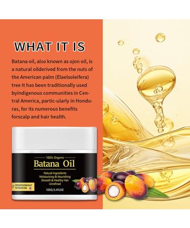 100% Natural Batana Oil for Hair Growth - Batana oil Organic - Scalp and Hair Oil - Repairs Damaged Hair & Skin - Reduces Hair Loss - Eliminates Split Ends for Men & Women - 3.4oz/100ml - Buy Online on GoSupps.com