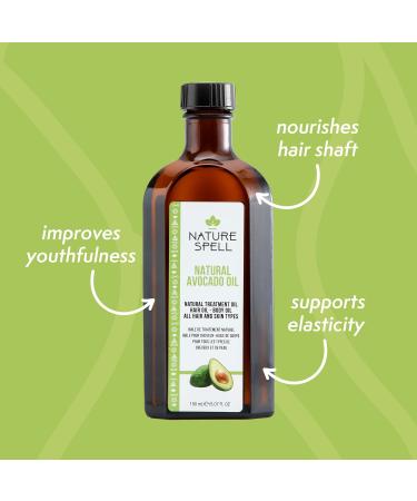 Nature Spell Avocado Oil for Hair & Skin 150ml Treatment Hair Oil for Hair Growth and Repair - Skincare Oil to Improve your Natural Glow Made in the UK - Buy Online on GoSupps.com