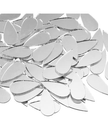 OLYCRAFT 150pcs Teardrop Craft Mirrors - Mini Glass Mirror Tiles for DIY Crafts and Home Decor - Buy Online on GoSupps.com
