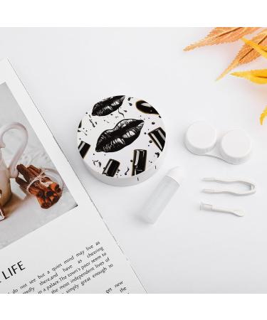 Cool Black Lipstick Contact Lens Case - Portable Travel Storage Box - Buy Online on GoSupps.com