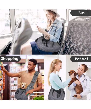 Buy NASJAC Hands-Free Dog Carrier Bag Comfortable Sling with Adjustable Strap & Zip Pocket for Small Dogs & Cats - Ideal for Outdoor Travel - Buy Online on GoSupps.com