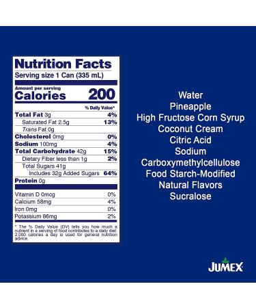 Jumex Pineapple-Coconut Nectar 11.3 Fl Oz Cans (Pack of 24) | BPA-Free & Recyclable - Buy Online on GoSupps.com