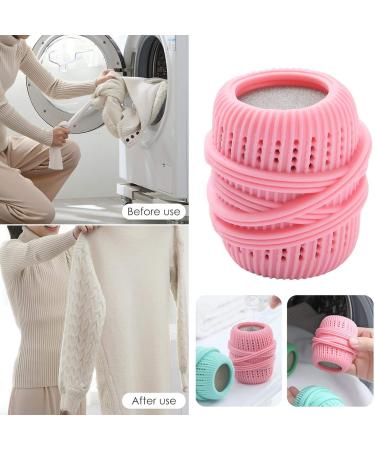 Laundry Ball Washer Balls Reusable Dryer Ball Laundry Scrubbing Balls Anti Winding Premium Soft Washer Ball Laundry Washing Balls Pink - Buy Online on GoSupps.com