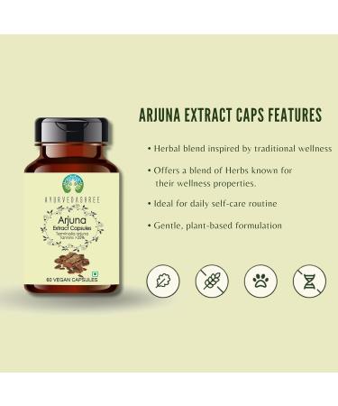 Arjuna Extract 500mg - 60 Vegetarian Capsules| |Terminalia Arjuna Tannis |All Natural | 100% Vegan | Gluten-Free Arjuna 60 Count (Pack of 1) - Buy Online on GoSupps.com