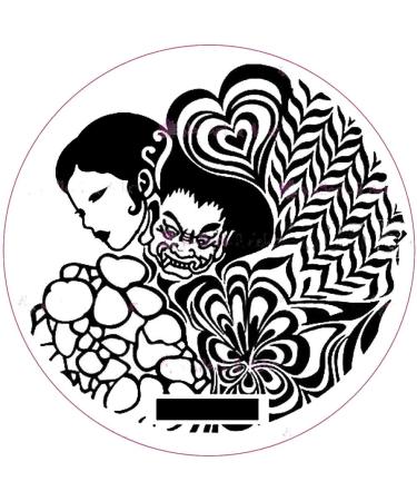 STAMPING STENCIL # hehe-040 Marbling patterns pull patterns faces