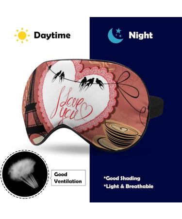 Vintage Paris Theme Sleeping Mask | Soft Adjustable Eye Cover | Light-Blocking Sleepmask for Men & Women - Buy Online on GoSupps.com