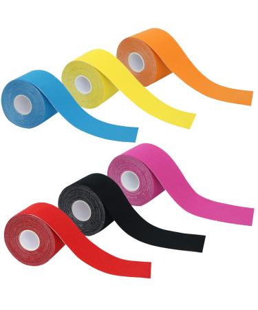 Koshifu 6 rolls kinesiotapes 5cm x 5m kinesiology tape elastic kinesio tape sports tape tape tape for knees shoulder back (many colors) 6 pcs