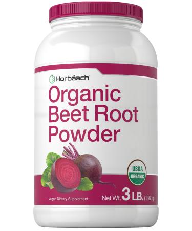 Organic Beet Root Powder | 3lb Bulk Supplement | Raw Superfood | Vegan Non-GMO and Gluten Free Formula | by Horbaach