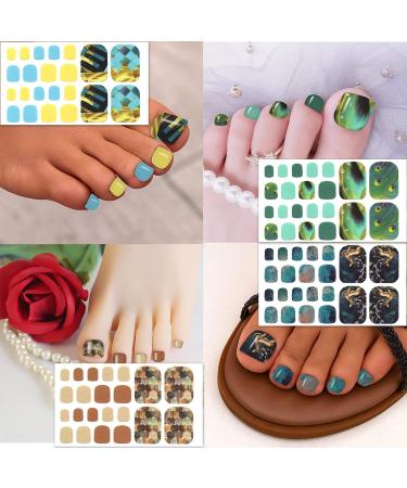 WOKOTO 440-Piece Toenail Polish Stickers Kit - Marbled Style Gel Nail Strips for Women with Nail File - Gradient Nail Art Decals - Self-Adhesive Manicure Set - Buy Online on GoSupps.com