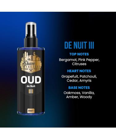 the shave factory After Shave Cologne Series (250ml (8.45 fl. oz) Oud III De Nuit) Oud III De Nuit 8.45 Fl Oz (Pack of 1) - Buy Online on GoSupps.com