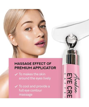 Beaueli Caffeine Eye Cream for Dark Circles, Puffiness & Wrinkles - Korean Anti-Aging Treatment with Hyaluronic Acid & Niacinamide 20ml - Buy Online on GoSupps.com