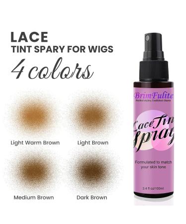 Lace Tint Spray for Wigs Fast-Drying Hiding Lace Wig Spary for Lace Front Synthetic Wigs Long Lasting Travel Size Wig Tint No Residues Suitable for All Hair Types Dark Brown - Buy Online on GoSupps.com